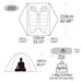Naturehike Mongar 2 - persoons ultralichte tent - 20D nylon - Waterdicht en compact voor backpacking - Bivakshop
