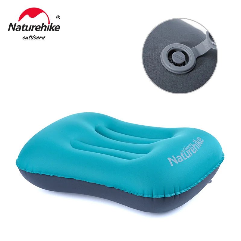 Naturehike ultralicht opblaasbaar kussen - Zelfopblaasbaar reiskussen voor kamperen en outdoor - Bivakshop