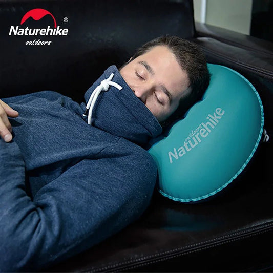 Naturehike ultralicht opblaasbaar kussen - Zelfopblaasbaar reiskussen voor kamperen en outdoor - Bivakshop