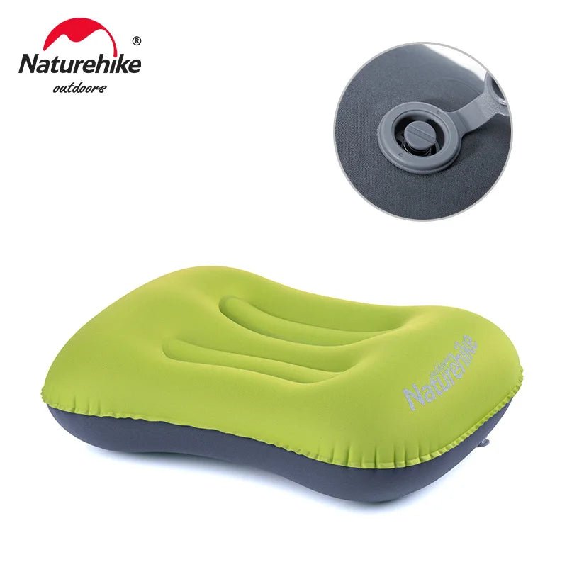 Naturehike ultralicht opblaasbaar kussen - Zelfopblaasbaar reiskussen voor kamperen en outdoor - Bivakshop