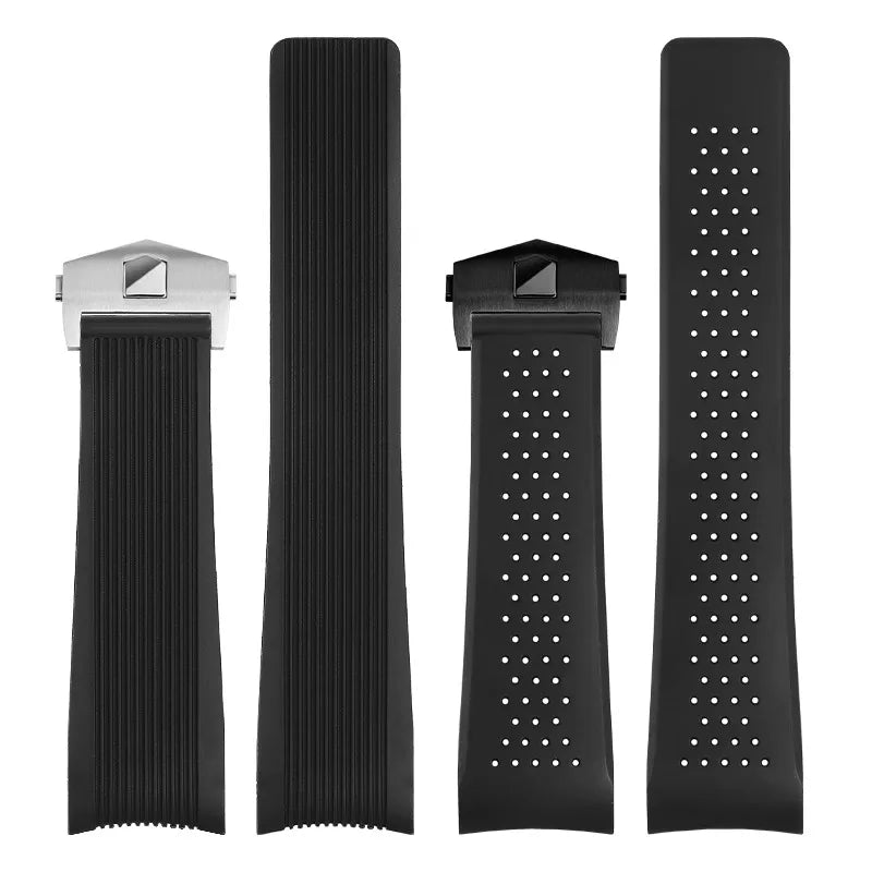 Natuurrubber horlogeband – Geschikt voor TAG HEUER GRAND CARRERA – Waterdichte siliconen sportband 22mm / 24mm - Bivakshop