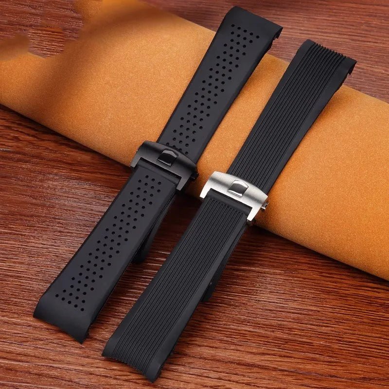 Natuurrubber horlogeband – Geschikt voor TAG HEUER GRAND CARRERA – Waterdichte siliconen sportband 22mm / 24mm - Bivakshop
