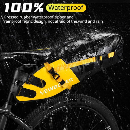 Newboler waterdichte fietstas - 13L grote capaciteit - Opvouwbare zadeltas - Bivakshop