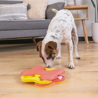 Nina Ottosson - Dog Tornado Roze/Geel - Interactieve Hondenpuzzel - Niveau 2 (5x21x17 cm) - Bivakshop