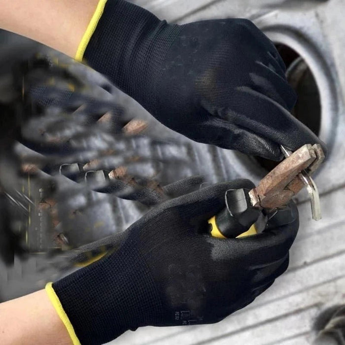 Nitrilrubber werkhandschoenen - PU - gecoate veiligheidswerkhandschoenen - Geschikt voor auto - en onderhoudswerk - Bivakshop