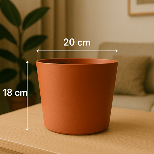 No Brand - Bloempot – 20x18 cm – Koper – Licht & Weerbestendig - Bivakshop