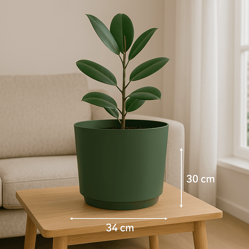 No Brand – Bloempot – 34x30 cm – Groen – Licht & Weerbestendig - Bivakshop