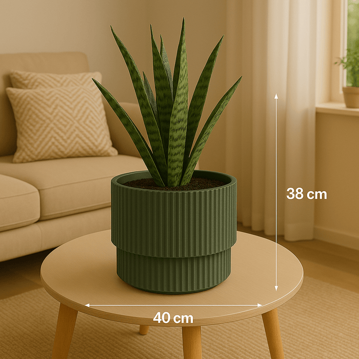 No Brand – Bloempot – 40x38 cm – Groen – Dubbele Binnen - & Buitenpot - Bivakshop