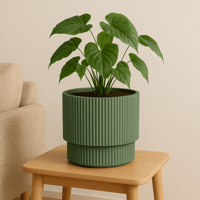 No Brand – Bloempot – 40x38 cm – Groen – Dubbele Binnen - & Buitenpot - Bivakshop