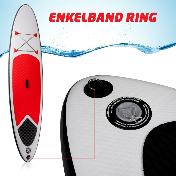 No Brand - SUP Board Set – 6 - delig – Opblaasbaar & Compleet – Inclusief Pomp, Peddel en Rugtas - Bivakshop