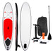No Brand - SUP Board Set – 6 - delig – Opblaasbaar & Compleet – Inclusief Pomp, Peddel en Rugtas - Bivakshop