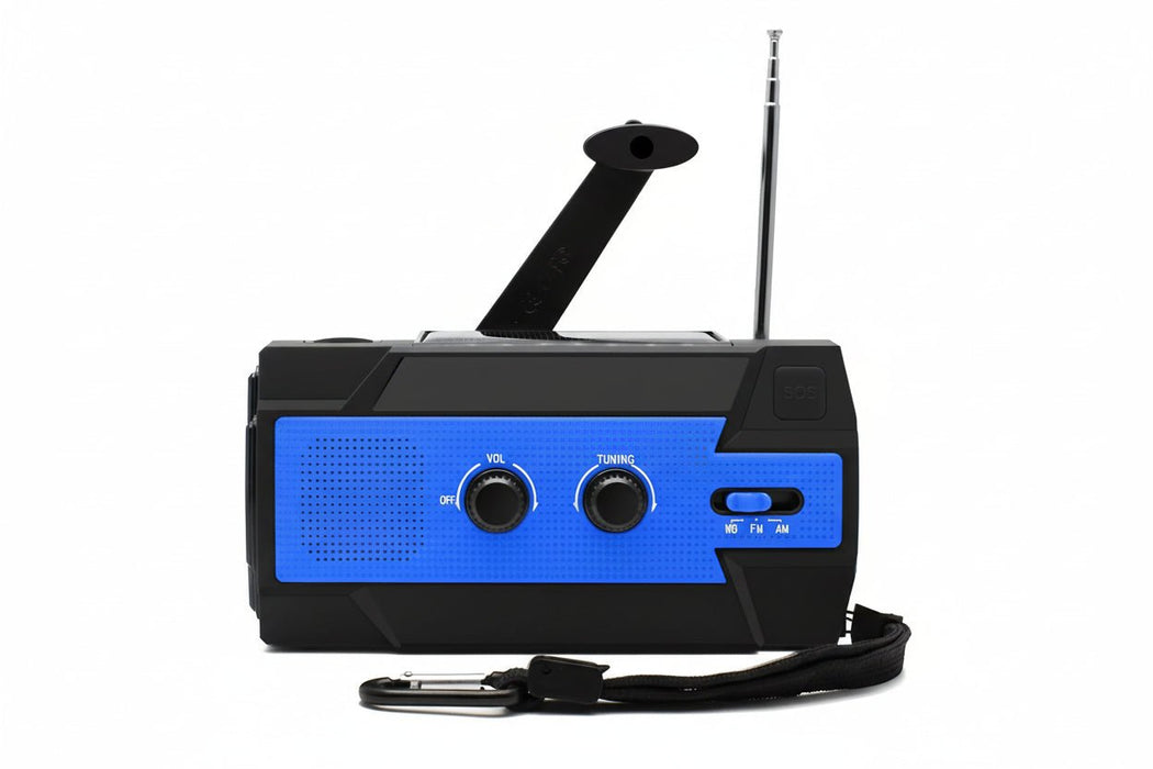 Noodradio – AM/FM/WB – Powerbank 2000mAh – Zonne - energie & Hand - dynamo - Bivakshop