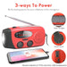 Noodradio – AM/FM/WB – Powerbank 2000mAh – Zonne - energie & Hand - dynamo - Bivakshop
