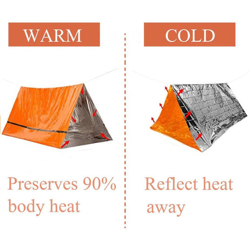 Noodshelter voor 2 personen – waterdicht & thermisch isolerend - Bivakshop