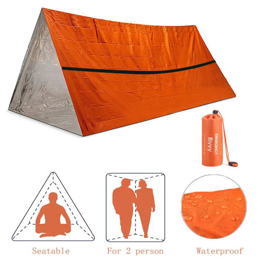 Noodshelter voor 2 personen – waterdicht & thermisch isolerend - Bivakshop