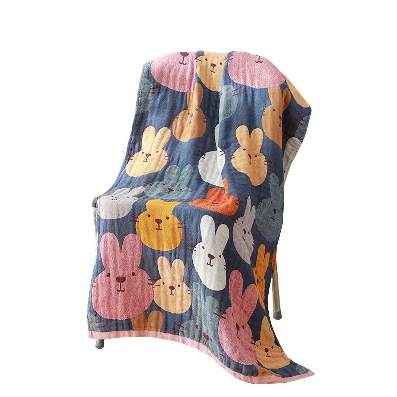Nordic bohemian florale print - Badhanddoek - 80x160cm katoen sneldrogend stripes - Bivakshop