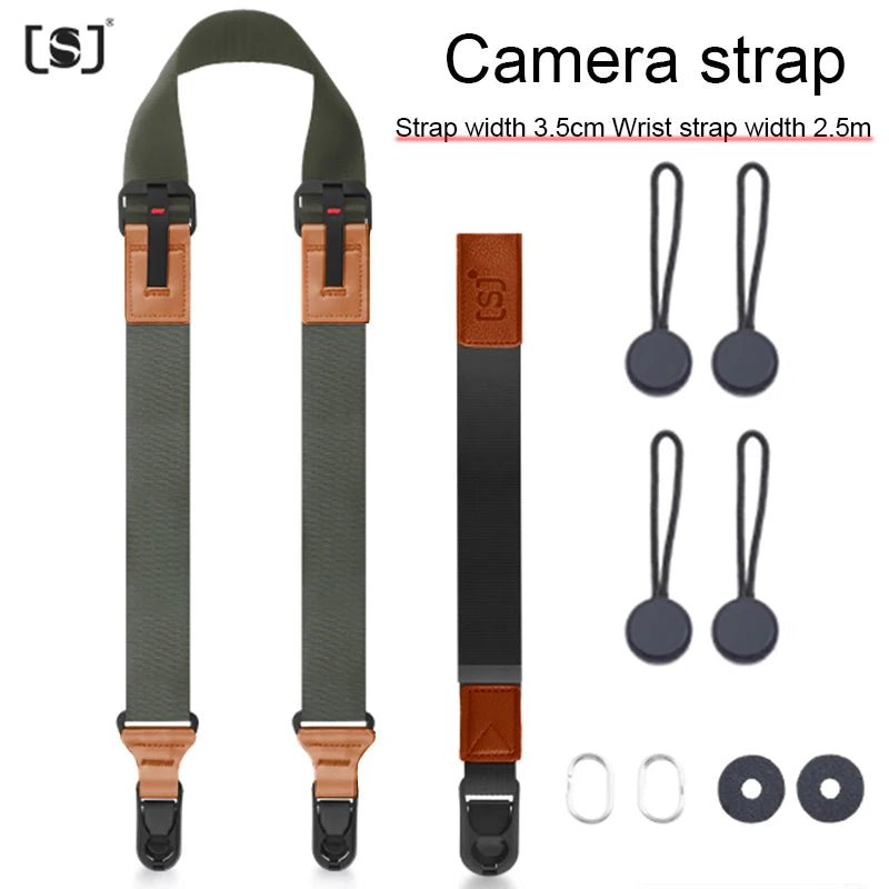 Nylon camerariem – Verstelbare schouder - en nekband met snelle ontgrendeling voor SLR & DSLR camera - Bivakshop