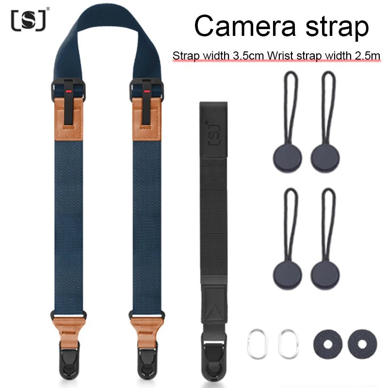 Nylon camerariem – Verstelbare schouder - en nekband met snelle ontgrendeling voor SLR & DSLR camera - Bivakshop