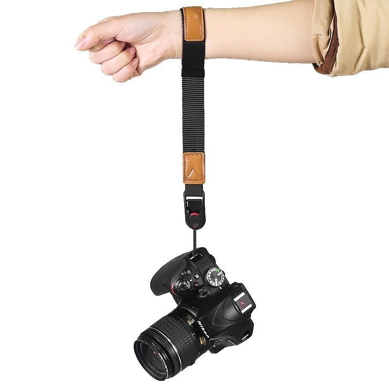 Nylon camerariem – Verstelbare schouder - en nekband met snelle ontgrendeling voor SLR & DSLR camera - Bivakshop