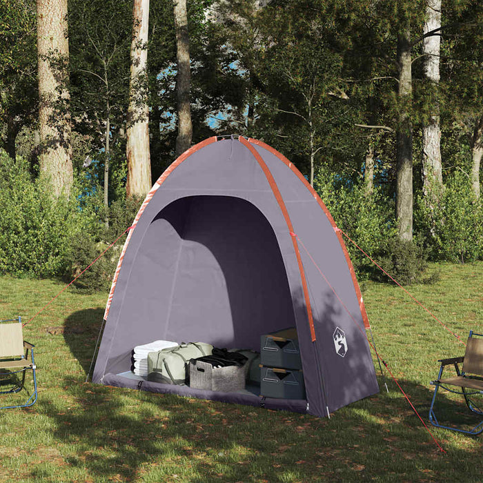 Opbergtent – Waterdichte tent – Grijs en oranje – Ruime opslag - Bivakshop