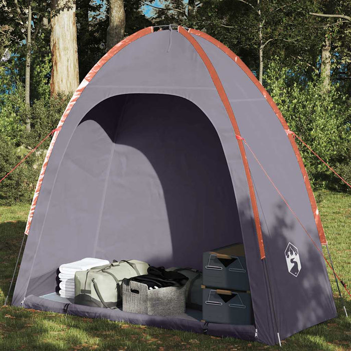 Opbergtent – Waterdichte tent – Grijs en oranje – Ruime opslag - Bivakshop