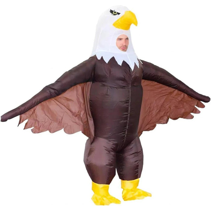 Opblaasbaar Adelaar Kostuum voor Volwassenen – Stoer Bald Eagle Carnavalspak - Bivakshop