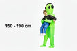 Opblaasbaar Alien Kostuum voor Volwassenen & Kinderen – Uniek Carnavalspak – Grappig Monster Cosplay - Bivakshop