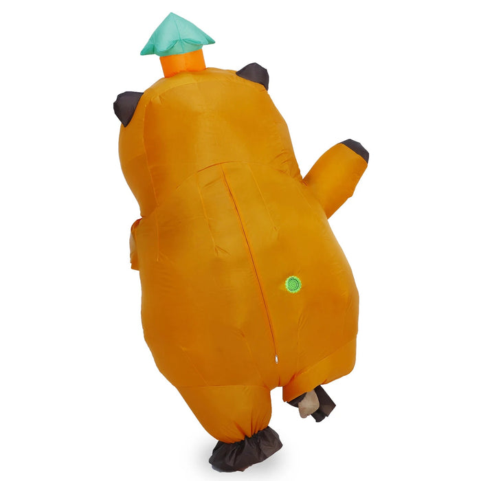 Opblaasbaar Capybara Kostuum voor Volwassenen – Cartoon Cosplay Pak – Carnaval & Feest Outfit - Bivakshop