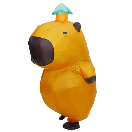 Opblaasbaar Capybara Kostuum voor Volwassenen – Cartoon Cosplay Pak – Carnaval & Feest Outfit - Bivakshop