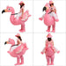 Opblaasbaar Flamingo Kostuum voor Volwassenen & Kinderen – Vrolijk Carnavalspak – Roze Mascotte Outfit - Bivakshop