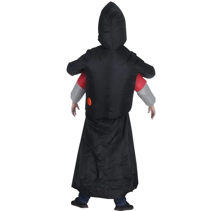 Opblaasbaar Grim Reaper Kostuum voor Volwassenen – Griezelig Carnavalspak – Magere Hein Ontvoeringspak - Bivakshop