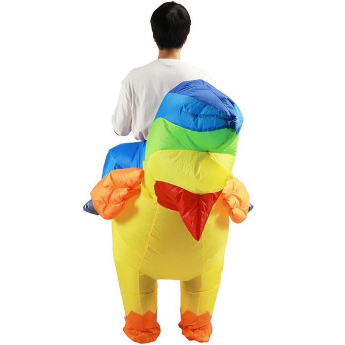 Opblaasbaar Hanen Kostuum voor Volwassenen – Hilarisch Carnavalspak - Bivakshop