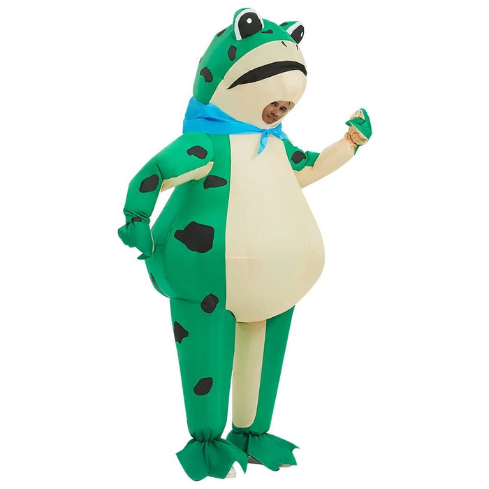 Opblaasbaar Kikker Kostuum voor Volwassenen – Grappig Full Body Blow - Up Pak – Carnaval & Cosplay - Bivakshop