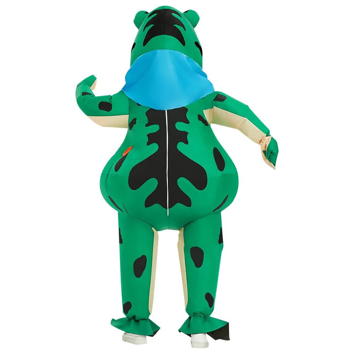 Opblaasbaar Kikker Kostuum voor Volwassenen – Grappig Full Body Blow - Up Pak – Carnaval & Cosplay - Bivakshop
