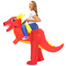 Opblaasbaar T - Rex Mascotte Kostuum voor Volwassenen – Anime Dino Carnavalspak – Grappig Full Body Pak - Bivakshop
