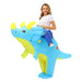Opblaasbaar T - Rex Mascotte Kostuum voor Volwassenen – Anime Dino Carnavalspak – Grappig Full Body Pak - Bivakshop