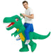 Opblaasbaar T - Rex Mascotte Kostuum voor Volwassenen – Anime Dino Carnavalspak – Grappig Full Body Pak - Bivakshop