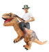 Opblaasbaar T - Rex Mascotte Kostuum voor Volwassenen – Anime Dino Carnavalspak – Grappig Full Body Pak - Bivakshop