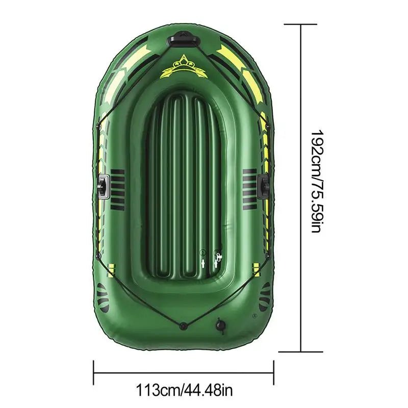 Opblaasbare boot-kajak - draagbare boot voor volwassenen - lichtgewicht vissen op meer met peddels en pomp - Bivakshop