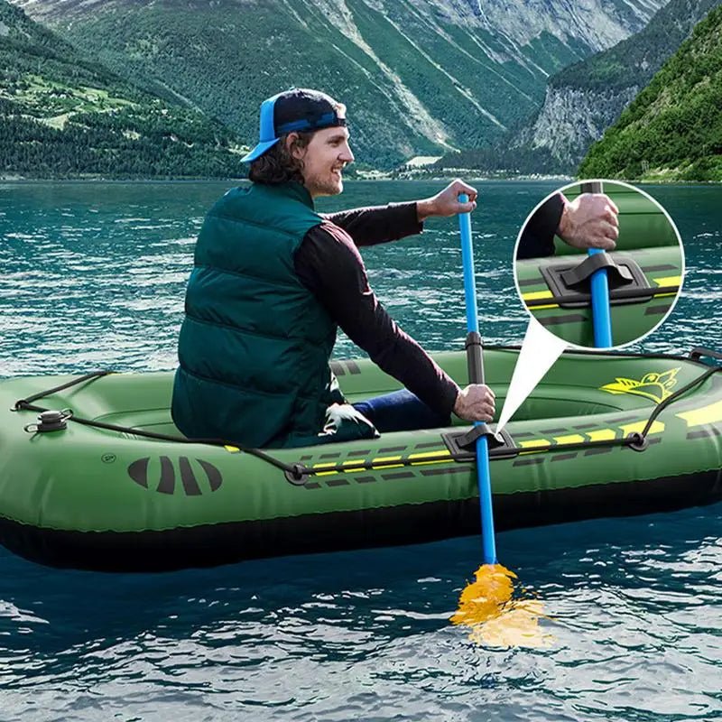 Opblaasbare boot-kajak - draagbare boot voor volwassenen - lichtgewicht vissen op meer met peddels en pomp - Bivakshop