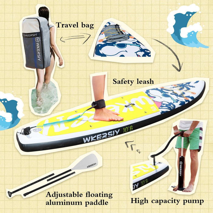 Opblaasbare stand up paddleboard - Sup board set - 6 inch dik - Bivakshop