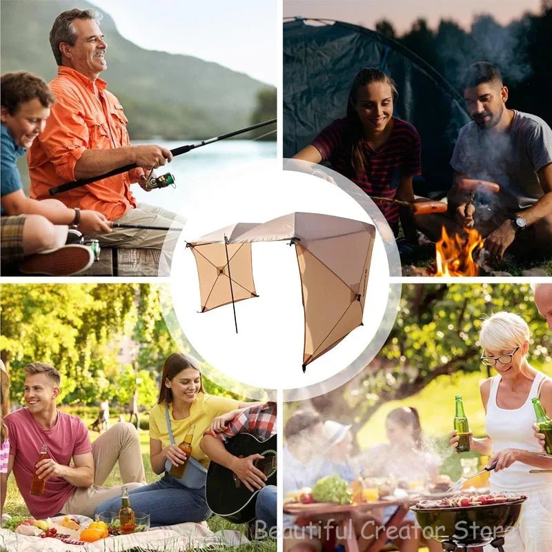 Opvouwbaar windscherm van 5,6 meter – Winddichte campingwand voor BBQ, picknick & strand - Bivakshop