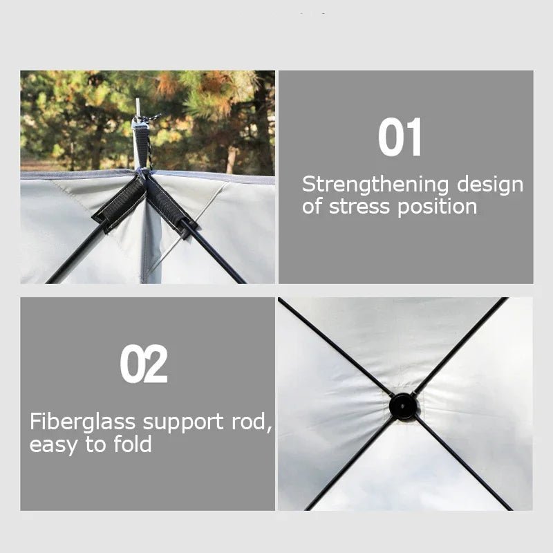 Opvouwbaar windscherm van 5,6 meter – Winddichte campingwand voor BBQ, picknick & strand - Bivakshop