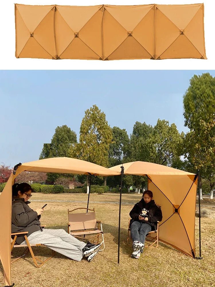 Opvouwbaar windscherm van 5,6 meter – Winddichte campingwand voor BBQ, picknick & strand - Bivakshop