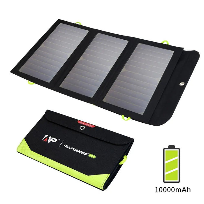 Opvouwbaar zonnepaneel met powerbank – 21W USB - lader voor noodstroom & outdoor - Bivakshop