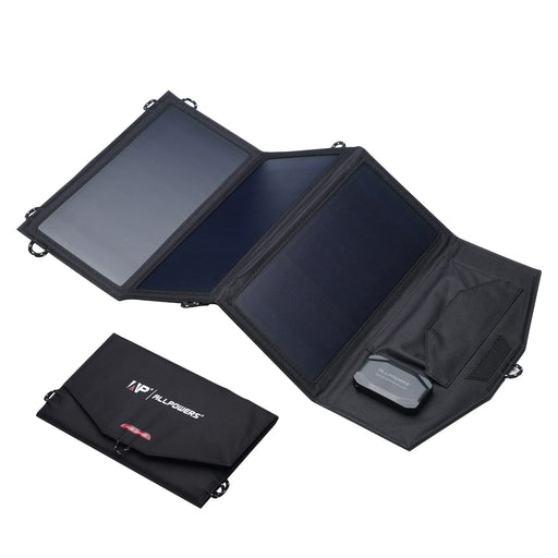 Opvouwbaar zonnepaneel met powerbank – 21W USB - lader voor noodstroom & outdoor - Bivakshop
