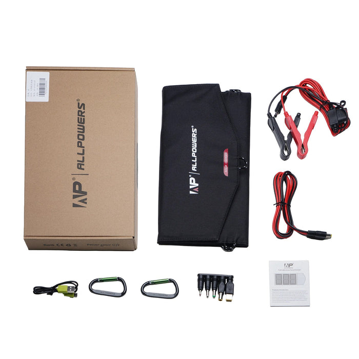 Opvouwbaar zonnepaneel met powerbank – 21W USB - lader voor noodstroom & outdoor - Bivakshop