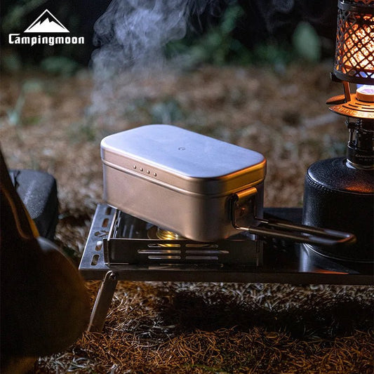 Opvouwbare aluminium lunchbox – Hittebestendig en compact voor outdoor & camping - Bivakshop
