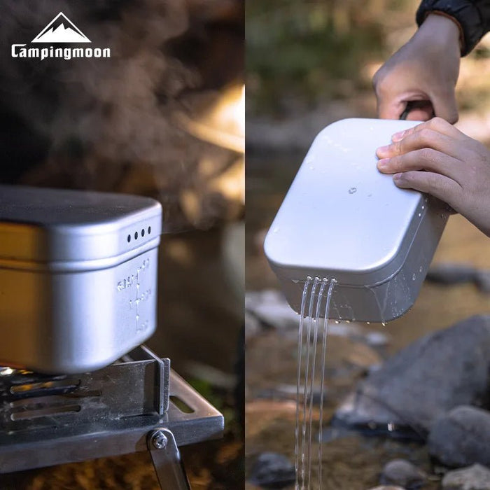 Opvouwbare aluminium lunchbox – Hittebestendig en compact voor outdoor & camping - Bivakshop