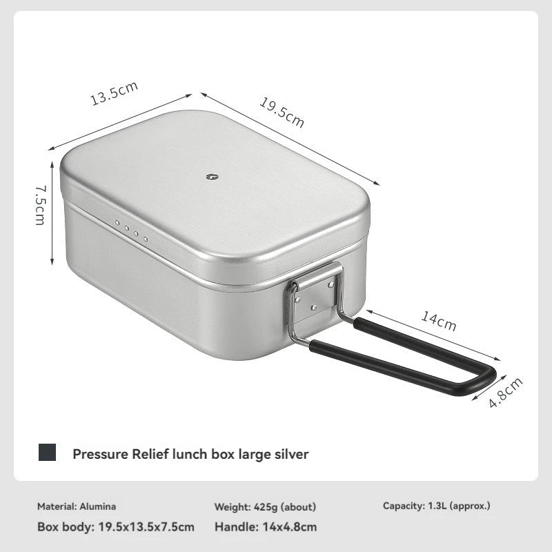 Opvouwbare aluminium lunchbox – Hittebestendig en compact voor outdoor & camping - Bivakshop